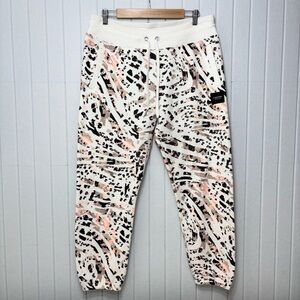 Calvin Klein Cream and Black Abstract Joggers Size L